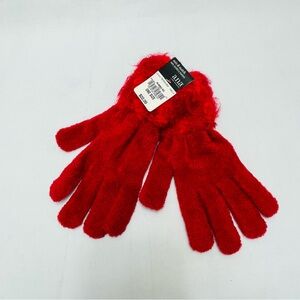 NWT Women's Knit Chenille Gloves with Chunky Knit Cuffs, M
